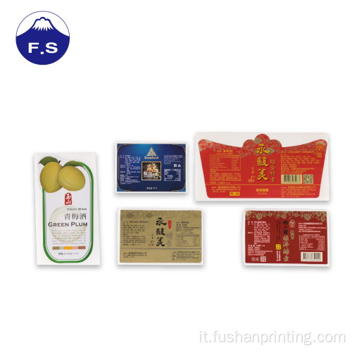 Adesivo di etichetta adesiva per ologrammi personalizzato in metallo di carta